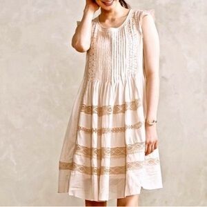 Anthropologie Vanessa Virginia Cream Dress